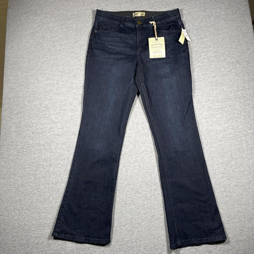 Democracy Jeans Womens 14 Blue Itty Bitty Boot Mid Rise Bootcut Stretch